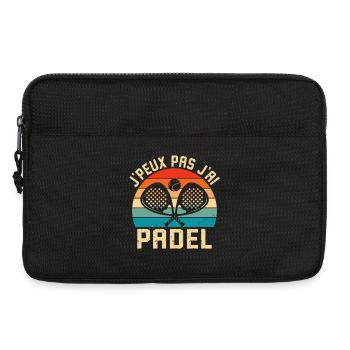 I can't I have padel - Laptop bag 13" - black - Front