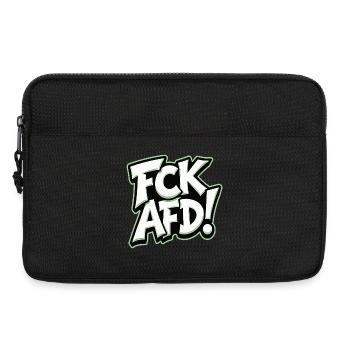 FCK AFD political statement against the right wing - Laptop bag 13" - black - Front