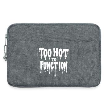 Too Hot To Function Sommer Spruch lustig - Laptoptasche 13" - Grau meliert - Vorne