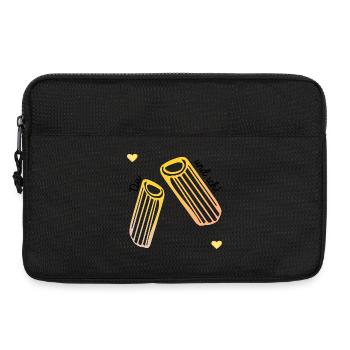 Amour des pâtes de la Saint-Valentin - Sacoche pour ordinateur portable 13 pouces - noir - Devant