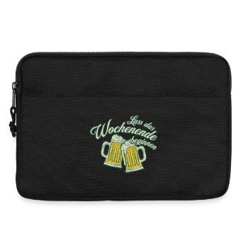 Wochenende Anstoßen Bier Alkohol Männer - Laptoptasche 13" - Schwarz - Vorne