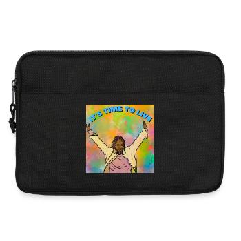 It’s time to live - Sacoche pour ordinateur portable 13 pouces - noir - Devant
