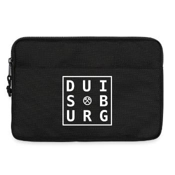 Motif Ruhrpott de Duisbourg Blanc cadeau et souvenir - Sacoche pour ordinateur portable 13 pouces - noir - Devant