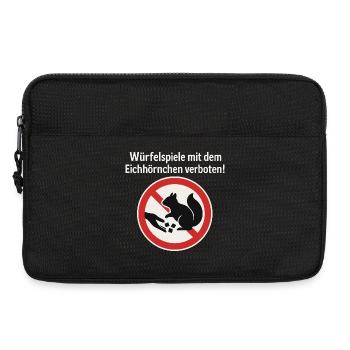 Squirrel Dice Game Prohibition Sign Gag - Laptop bag 13" - black - Front