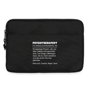 Définition du kinésithérapeute : drôle - Sacoche pour ordinateur portable 13 pouces - noir - Devant