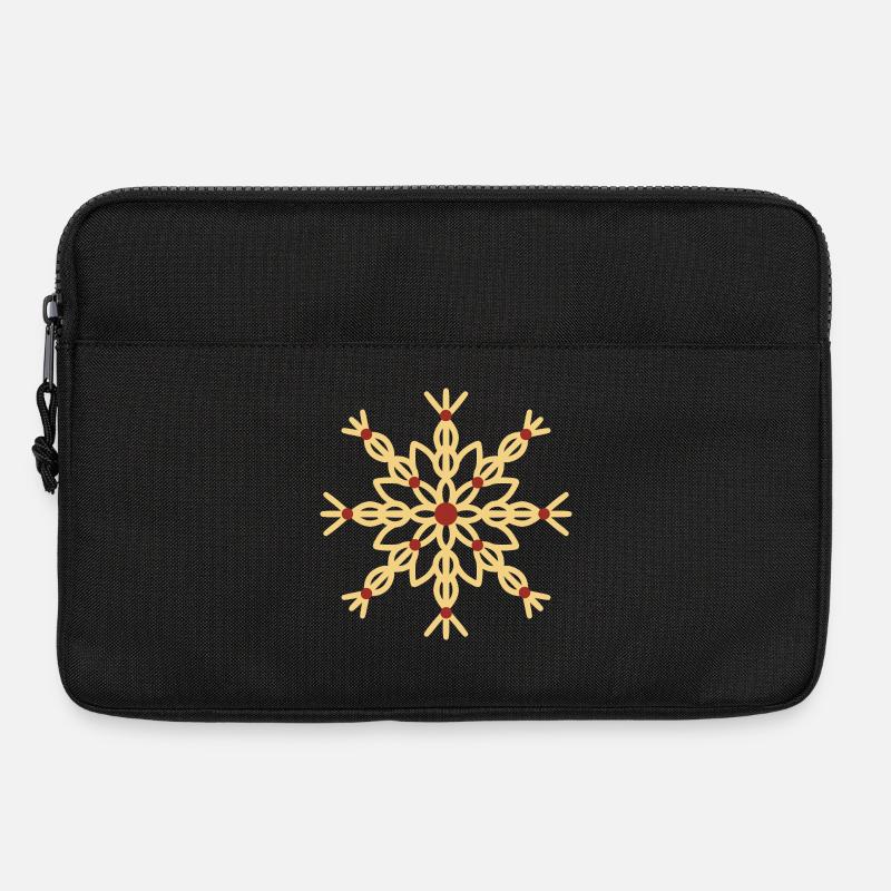 Straw Star Ornament - Laptop bag 13" - black