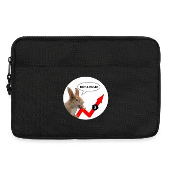 Finanzshirt Eichhörnchen Buy & Hold  - Laptoptasche 13" - Schwarz - Vorne
