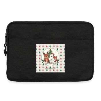 Happy Pawlidays Winter Tierwelt - Laptoptasche 13" - Schwarz - Vorne