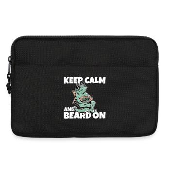 Dragon barbu cool - Sacoche pour ordinateur portable 13 pouces - noir - Devant