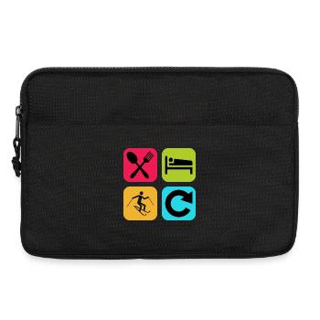 Eat Sleep Skiing Repeat Funny Quote Snow - Laptop bag 13" - black - Front