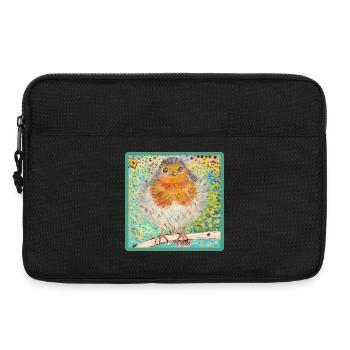 Rotkehlchen /Robin - Laptoptasche 13" - Schwarz - Vorne