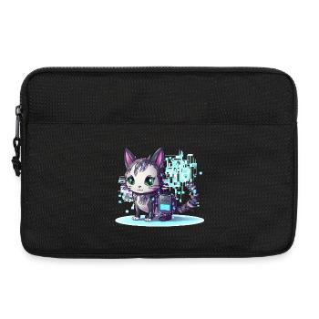 Cybercat Neon Pixel Magic - Laptop bag 13" - black - Front