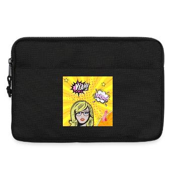 Pop-Art-Wow - Laptoptasche 13" - Schwarz - Vorne