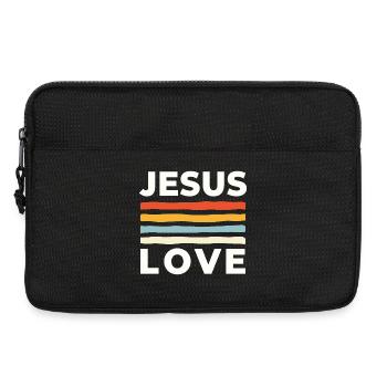 Jesus Love Christliche Nächstenliebe - Laptoptasche 13" - Schwarz - Vorne