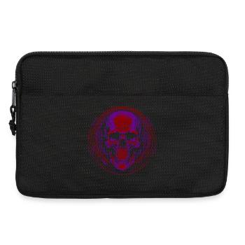 Purpurroter Schädel Mandala - Laptoptasche 13" - Schwarz - Vorne