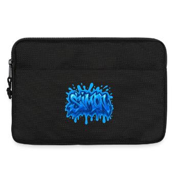Graffiti Simon Name Gift Ideal Printable On - Laptop bag 13" - black - Front