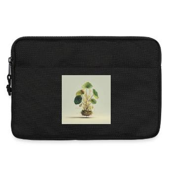 TechnoPflanze: Goldene Knoten - Laptoptasche 13" - Schwarz - Vorne