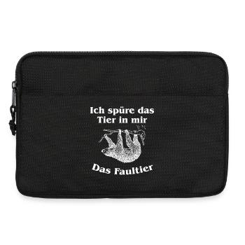 Ich spüre das Tier in mir – Das Faultier - Laptoptasche 13" - Schwarz - Vorne