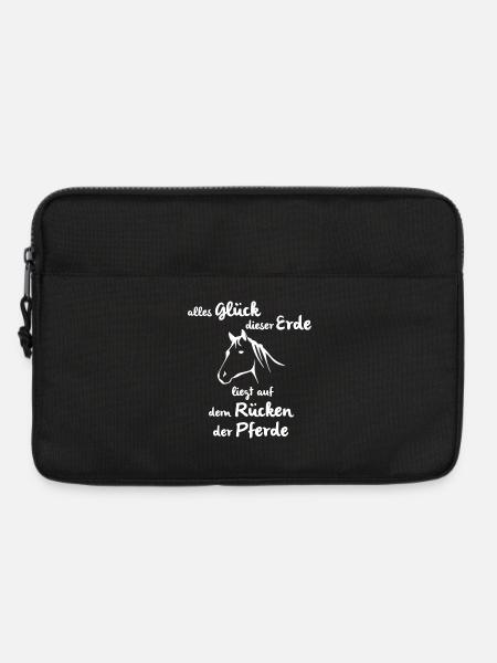 Glück der Erde auf dem Rücken der Pferde - Laptoptasche 13" - Schwarz