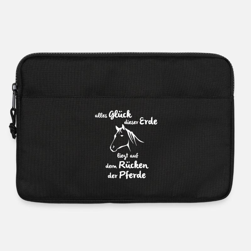 Glück der Erde auf dem Rücken der Pferde - Laptoptasche 13" - Schwarz