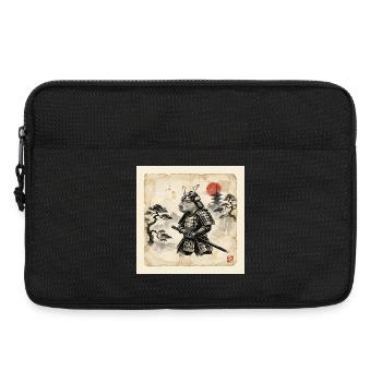 Capybara Samurai Japanischer Krieger - Laptoptasche 13" - Schwarz - Vorne