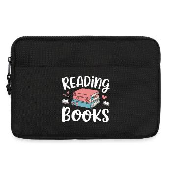 Reading Books - Laptop bag 13" - black - Front