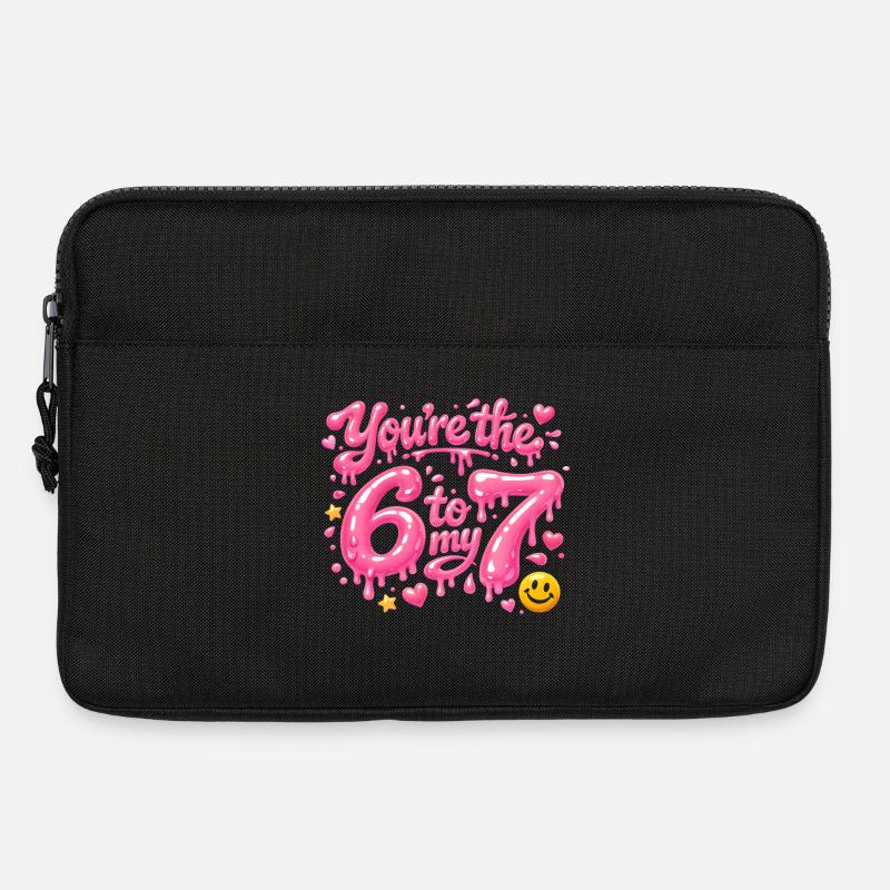 Du bist die 6 zu meiner 7  - Laptoptasche 13" - Schwarz