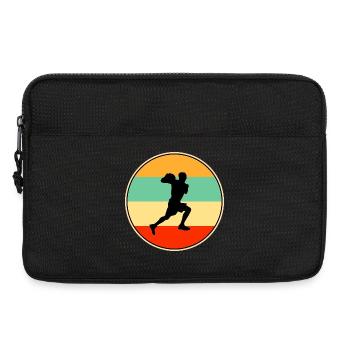 Joueur de Coucher de Soleil Vintage Silhouette de Basket Rétro - Sacoche pour ordinateur portable 13 pouces - noir - Devant