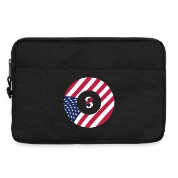 USA Flag 8 Ball Billiards Patriotic Pool Player - Laptop bag 13" - black - Front