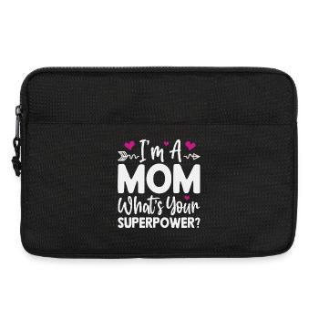 Ich bin Mutter. Was ist deine Superkraft - Laptoptasche 13" - Schwarz - Vorne
