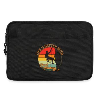 Das Leben ist besser mit Klettern - Laptoptasche 13" - Schwarz - Vorne
