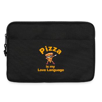 Pizza Is My Love Language, Pizza Lover, Cheese - Laptop bag 13" - black - Front