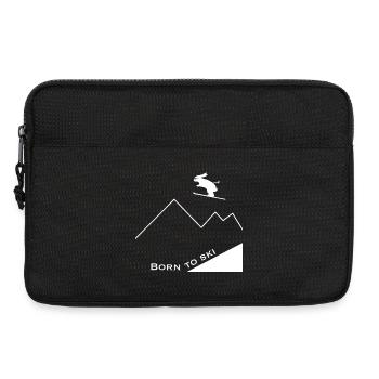Born to ski - Laptop bag 13" - black - Front