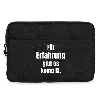 Experience instead of AI – Human practice - Laptop bag 13" - black - Front