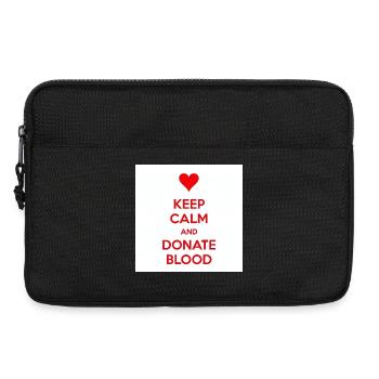 Cœur Calme Donnez du sang - Sacoche pour ordinateur portable 13 pouces - noir - Devant