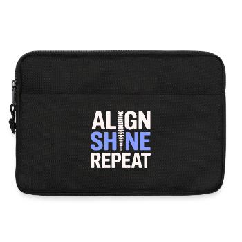Chiropraktiker Aligned Shine Repeat Professional DC - Laptoptasche 13" - Schwarz - Vorne