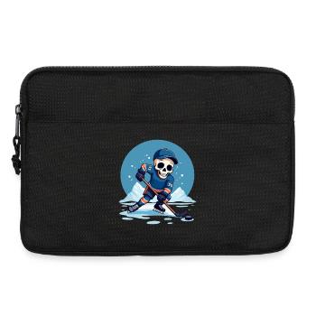Skelett Eishockeyspieler Nummer 99 Wintersport - Laptop bag 13" - black - Front