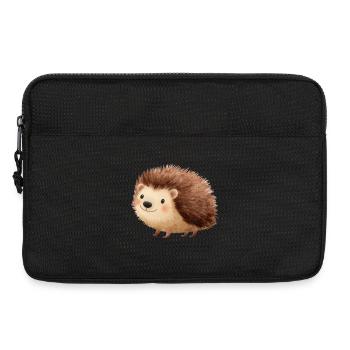 Süßer Igel – Kindliche und charmante Zeichnung - Laptoptasche 13" - Schwarz - Vorne