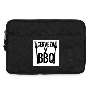Digitales Design "Bier & BBQ" - Laptoptasche 13" - Schwarz - Vorne