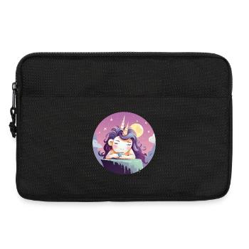 Mondtee Einhorn am Abend - Laptoptasche 13" - Schwarz - Vorne