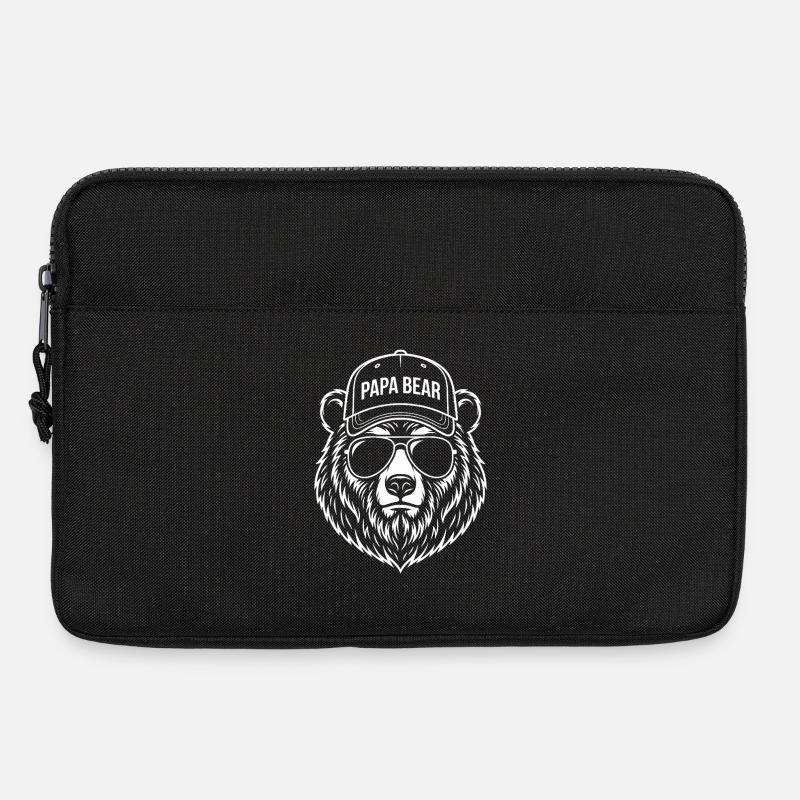 Papa Bear Funny Proud Dad - Laptoptasche 13" - Schwarz