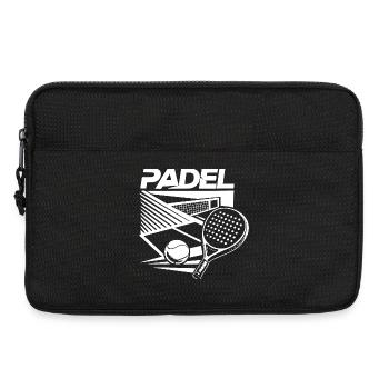 Padel Court & Racket – Design Sport White - Laptop bag 13" - black - Front