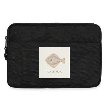 Humeur de plie – Humour drôle de poisson - Sacoche pour ordinateur portable 13 pouces - noir - Devant