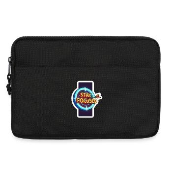 Bleib fokussiert Ziel Neon - Laptoptasche 13" - Schwarz - Vorne