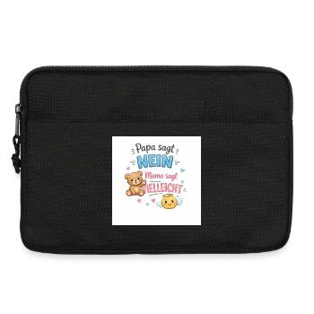 Dad says no, mom says maybe - Laptop bag 13" - black - Front