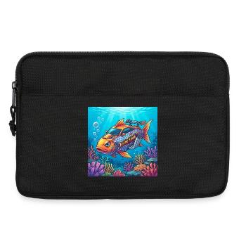 Tuning Fish - Laptop bag 13" - black - Front