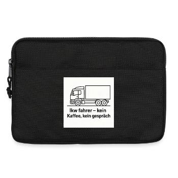 Truck Driver No Coffee No Talk - Laptop bag 13" - black - Front