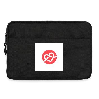 Logo des gewebten Herzens - Laptoptasche 13" - Schwarz - Vorne