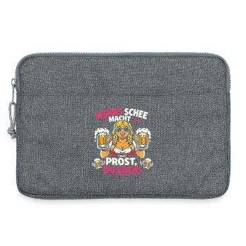 Passend für Outfit Damen Trachtenshirt - Laptoptasche 13" - Grau meliert - Vorne