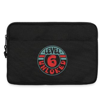 Niveau 6 débloqué – Design d’anniversaire de joueur cool - Sacoche pour ordinateur portable 13 pouces - noir - Devant